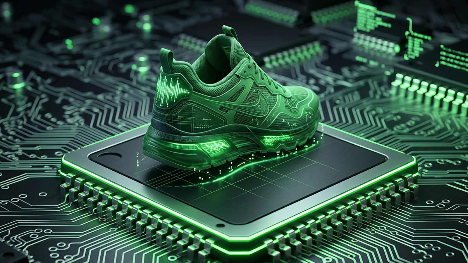 Abstract depiction of technology and IT infrastructure, network